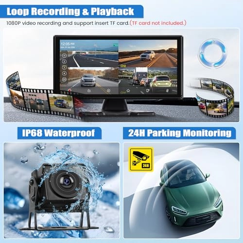 RV Backup Camera System - Night vision Wireless 1080P 4K