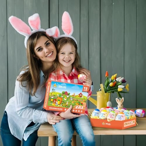 Farm Style Building Block Set - Bunny Carrot Hen Flower 398 pcs