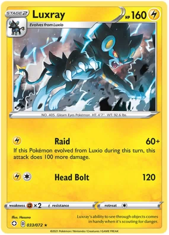 Pokémon Pokemon Luxray 033/072 - English + Toploader