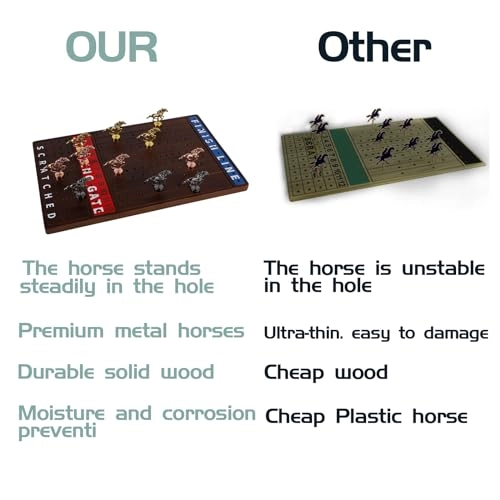 Horse Race Board Game - 11 Horses 4 Dice Solid Wood