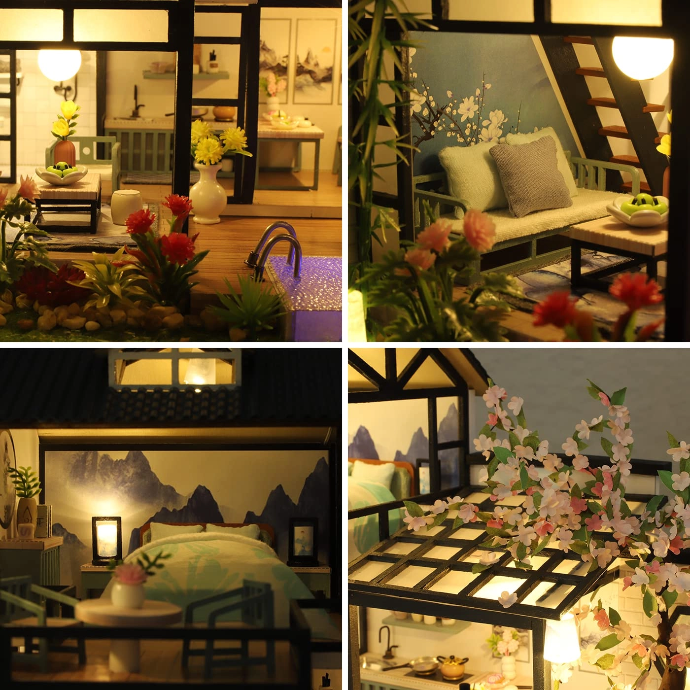 DIY Miniature Dollhouse Kit - Tiny House 1:24