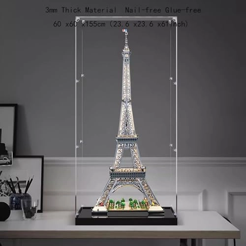 Display Case for Lego 10307 Eiffel Tower - 59.94 x 59.94 x 154.94 cm 3mm