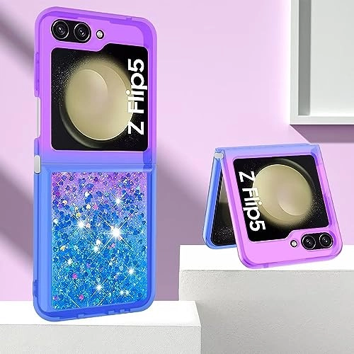 Sparkle Floating Liquid Case - Polyurethane Silicone for Samsung Galaxy Z Flip 5