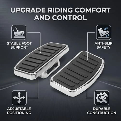 Motorcycle Floorboards - 2pcs Electroplated Adjustable