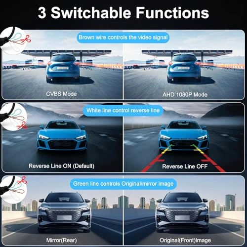 1080P Rear View Camera - Night Vision RCA Video Cable