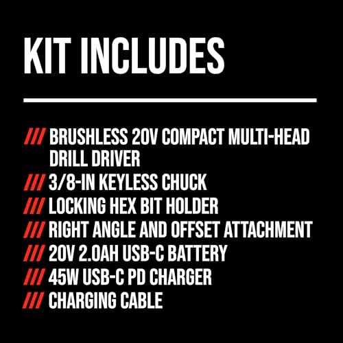 Multi-Head Drill Driver - 2.0Ah