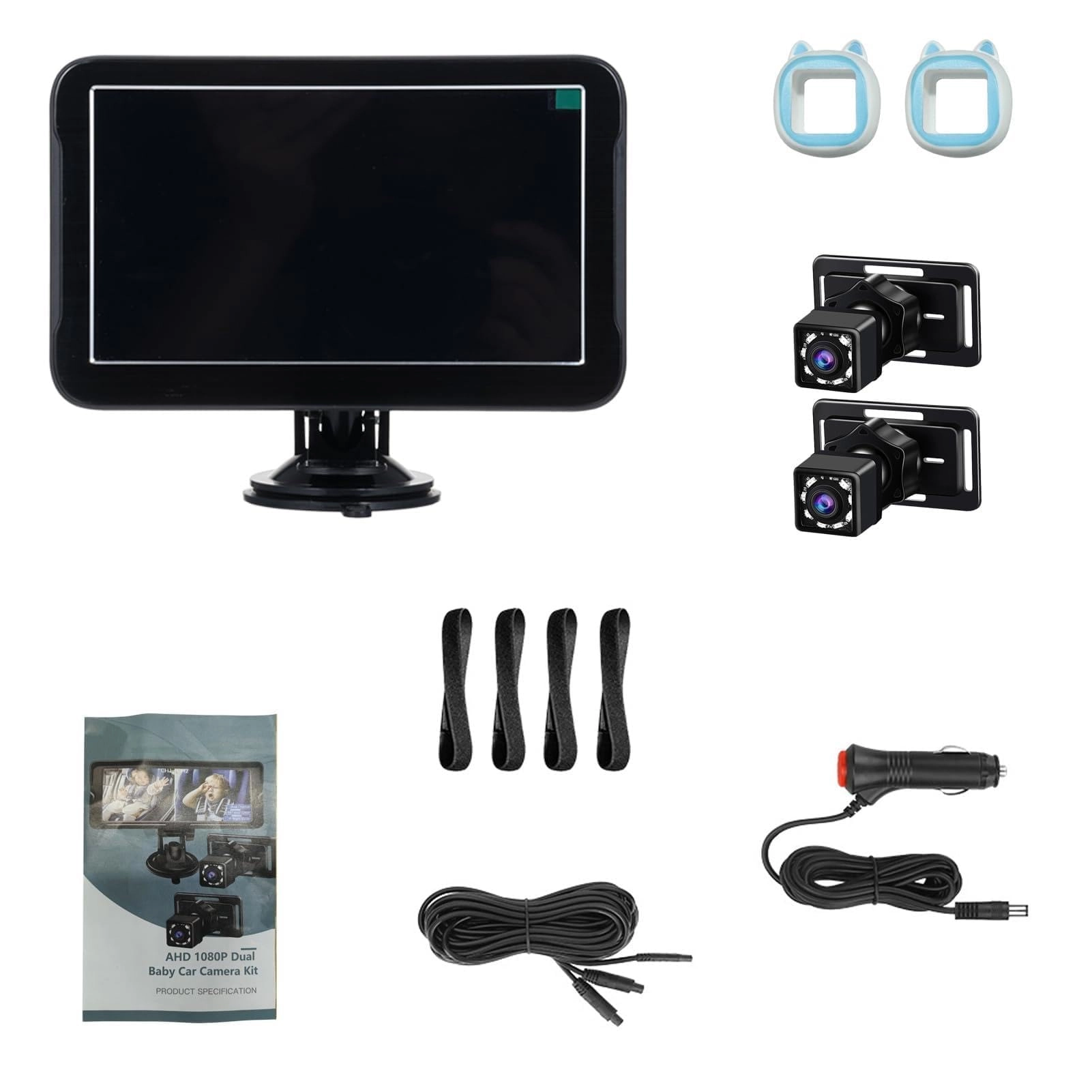 SIXRUN Baby Car Camera - 1080P Dual Channel Night Vision