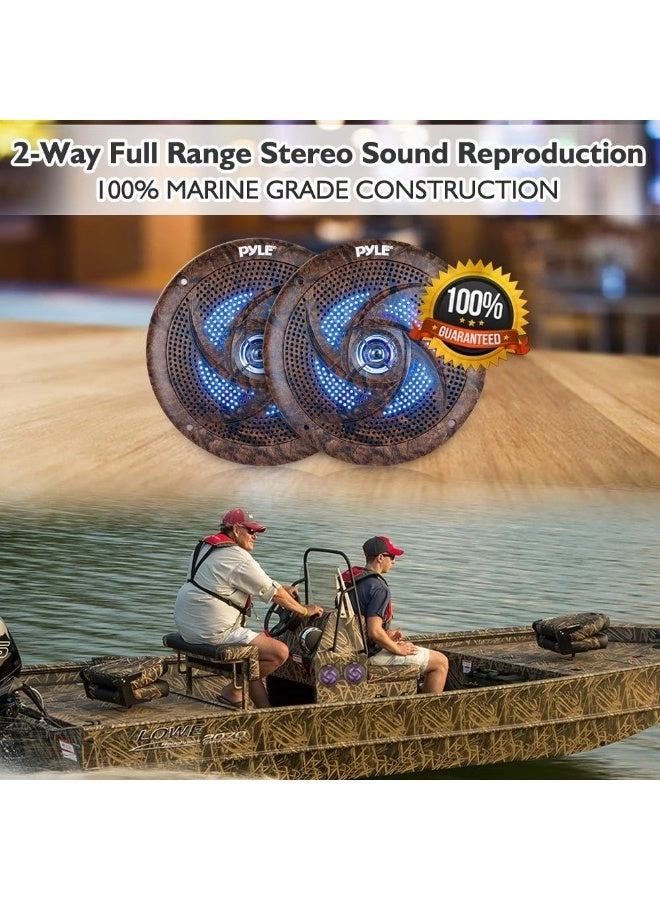 Low-Profile Waterproof Marine Speakers - 6.5 Inch 240W