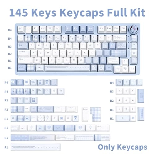 145 Keys PBT Keycaps - ANSI & ISO only keycaps