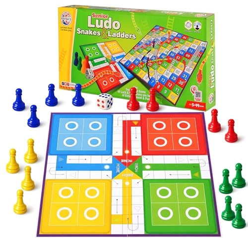 RATNA'S 7 in 1 Family Board Game - Brainvita Ludo Snakes & Ladders