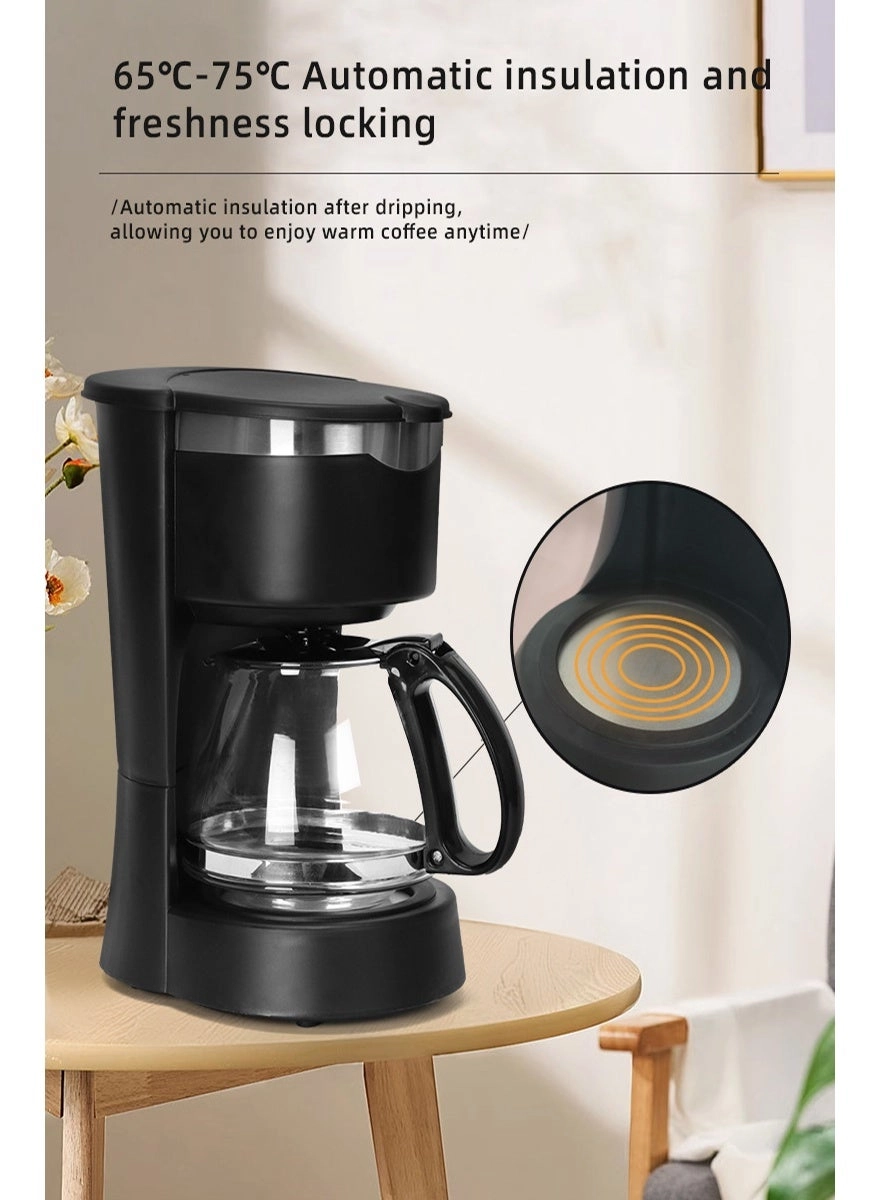 Drip coffee machine - borosilicate glass reusable filter drip-proof heat preservation