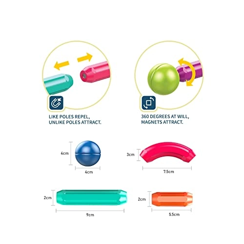 Magnetic Balls and Rods Set - 3 years and up 25 pieces