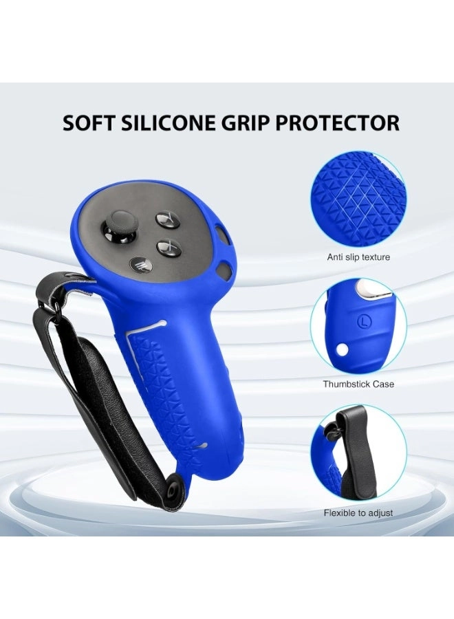 Controller Grips for Quest 3 - Upgraded Adjustable Foam Knuckle Straps