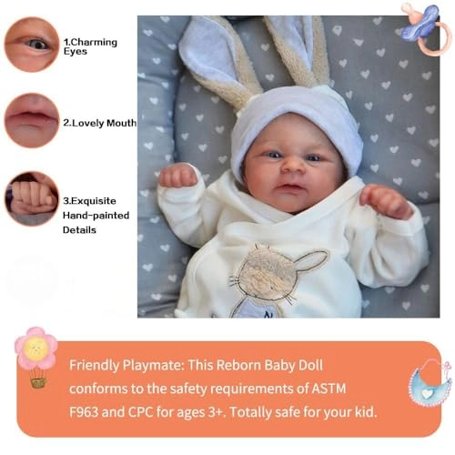 Reborn Baby Doll - 43 cm Vinyl Silicone