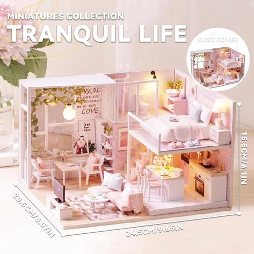 Dollhouse Miniature DIY House Kit - Creative Room 1:100