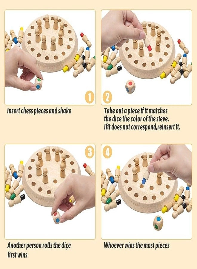 Wooden Memory Match Stick Chess Game - 3+