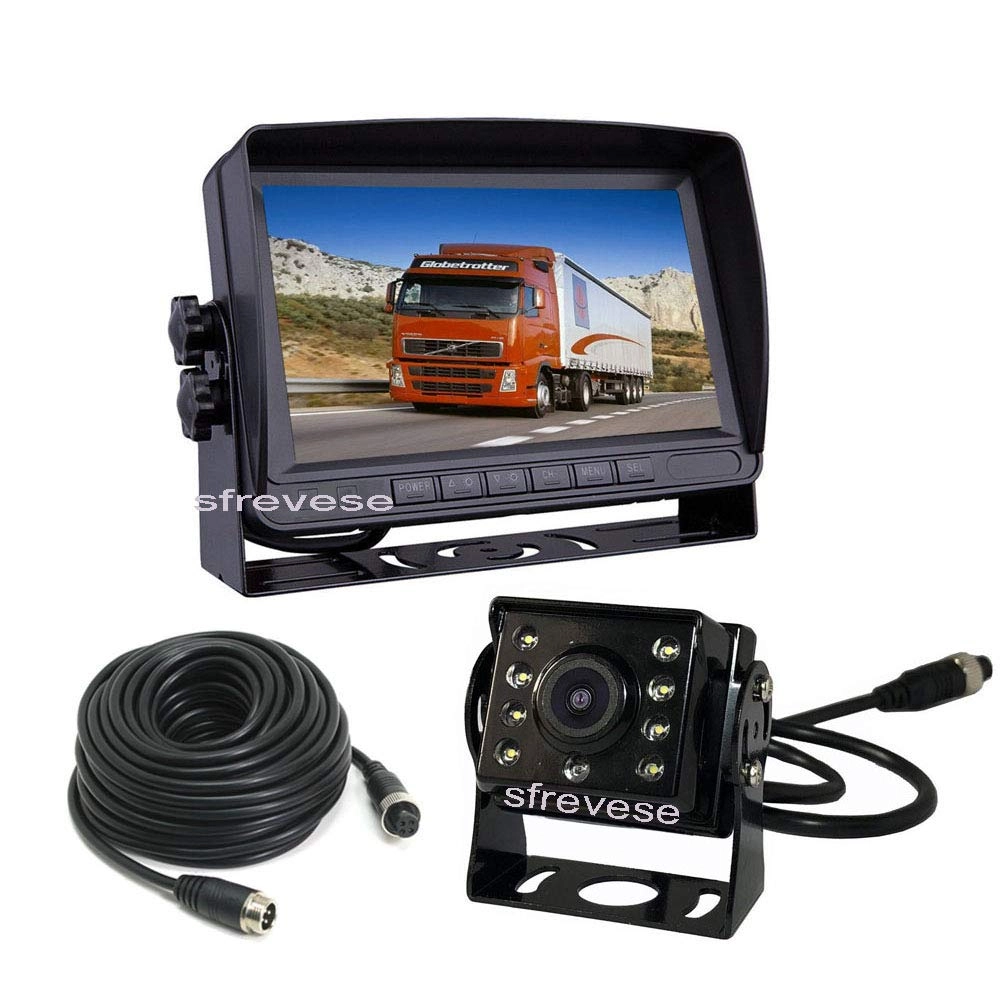 sfrevese AHD Rear View Camera + AHD Monitor - Night Vision 4Pin Connector 1080P