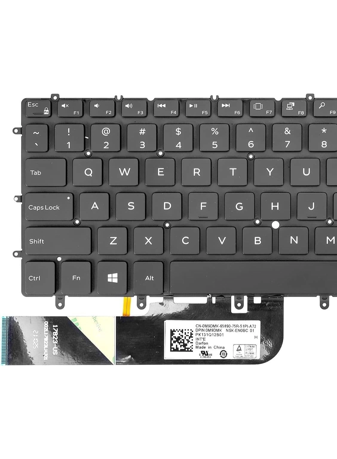 XPS 13 Keyboard - Replacement Backlit US Layout Black