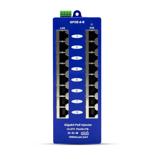 GPOE-8B - 24V 8 ports Gigabit 10/100/1000