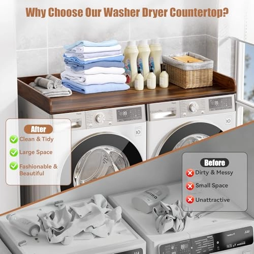 Washer Dryer Countertop - 27.5" D x 54" W Brown