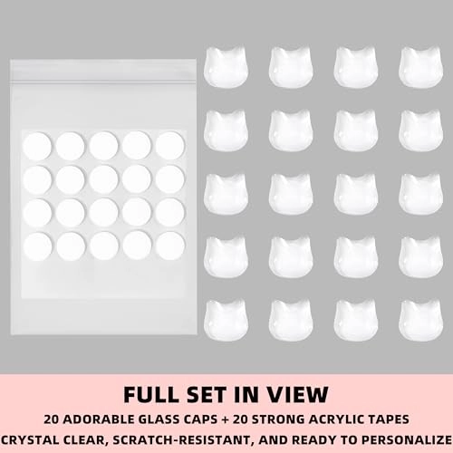 Transparent Glass Long Nail Keyboard Caps