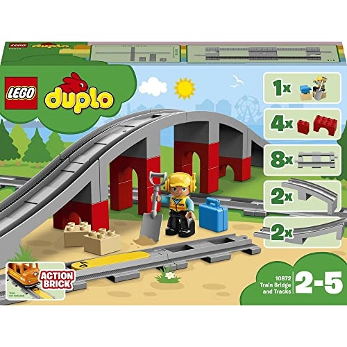 Town Train Bridge and Tracks - Horn Sound Action Brick (10872)