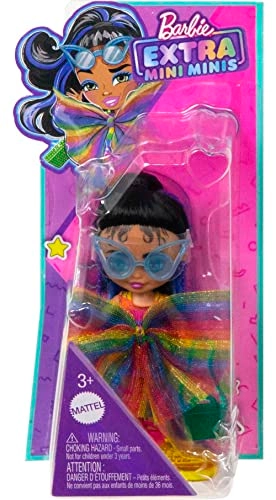 Barbie Extra Mini Minis - 3.25-Inch Rainbow Dress Ages 3+