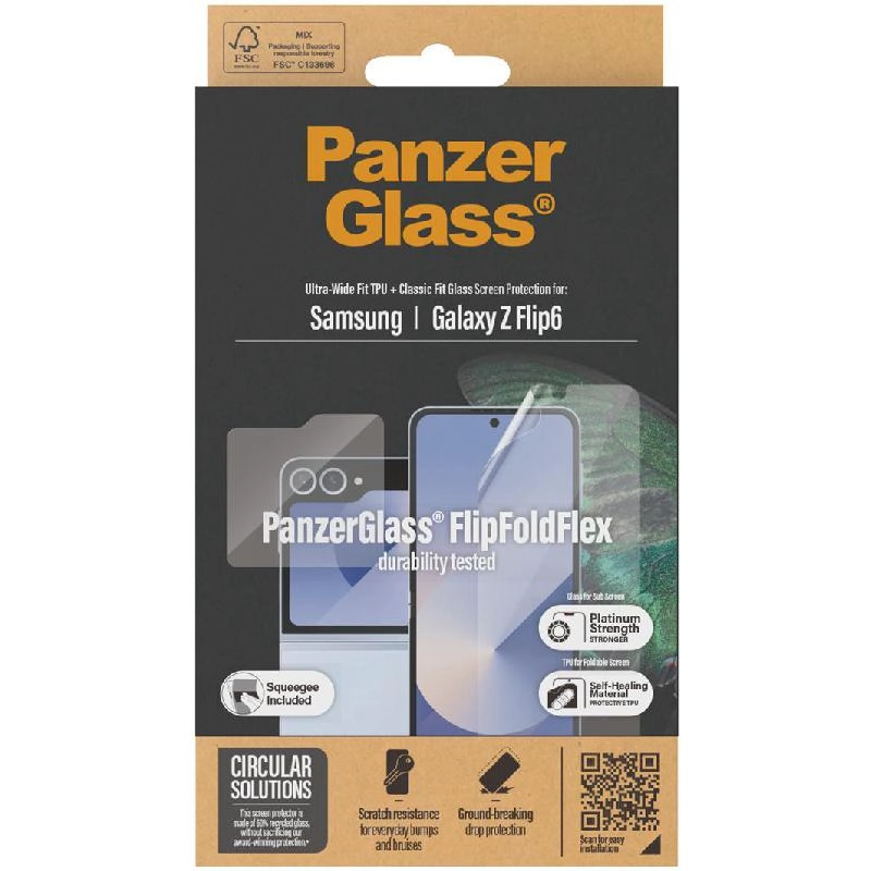 Flip Fold Flex - Tempered Glass Case Friendly for Samsung Galaxy Z Fold5/Z Fold4