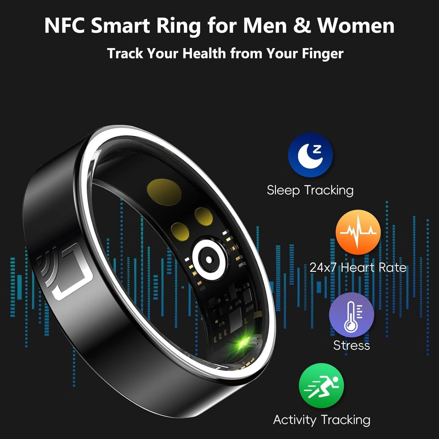 Smart Ring - Health and Sleep Tracker NFC Blood Oxygen