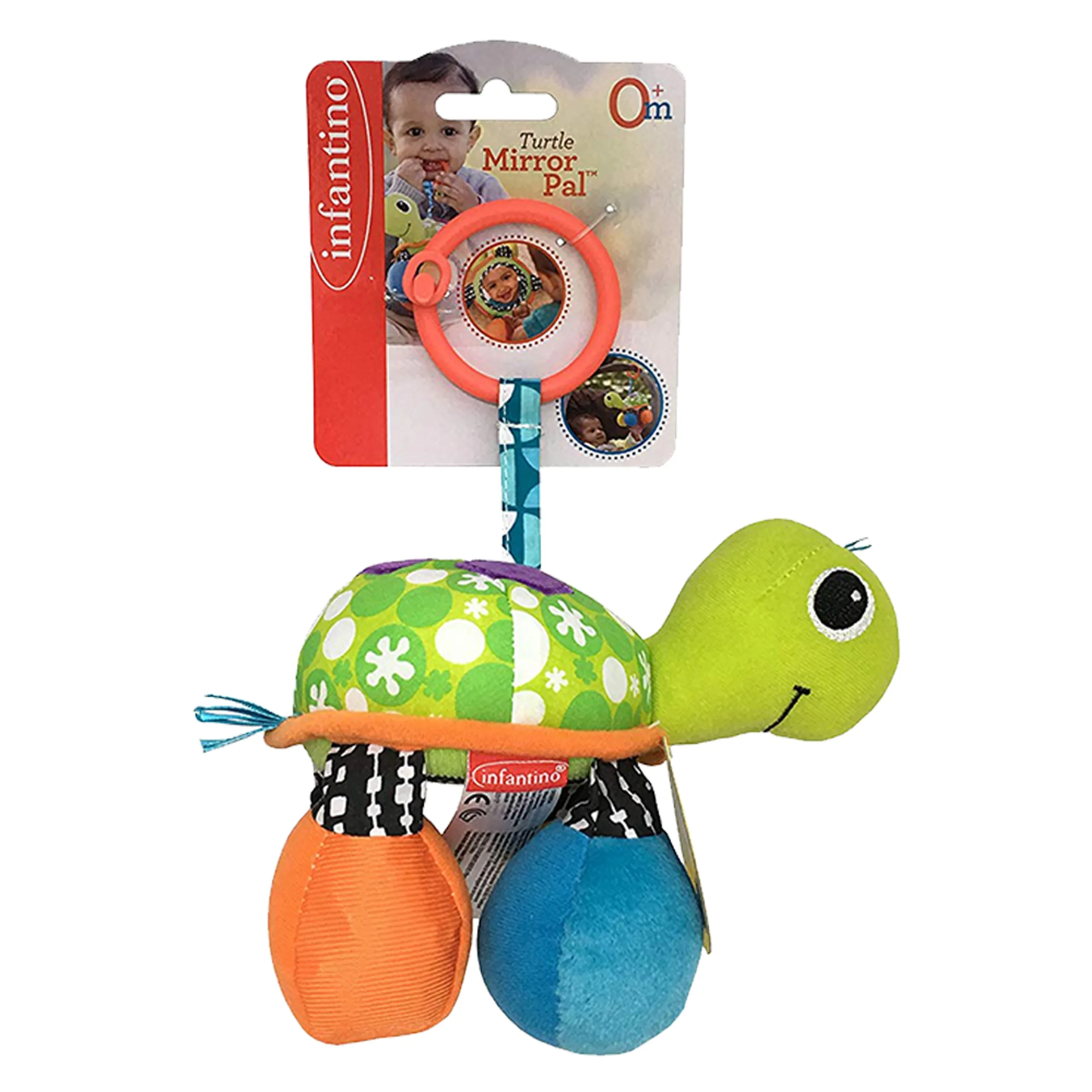 Infantino Topsy Mirror Pal Turtle - 0 month & above