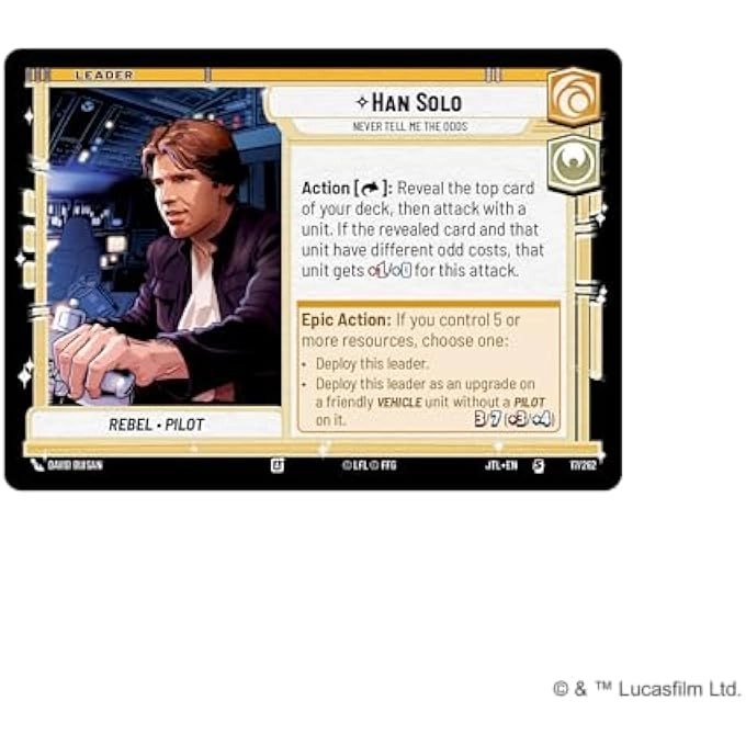 Star Wars: Unlimited: Jump to Lightspeed Spotlight Deck Han Solo - 50 Card Deck 4 Exclusive Cards