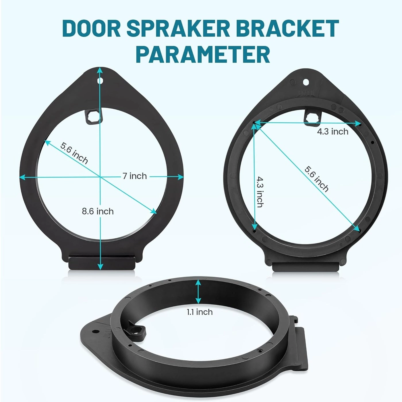Speaker Adapter Bracket - 6.5 Inch Wire Harness