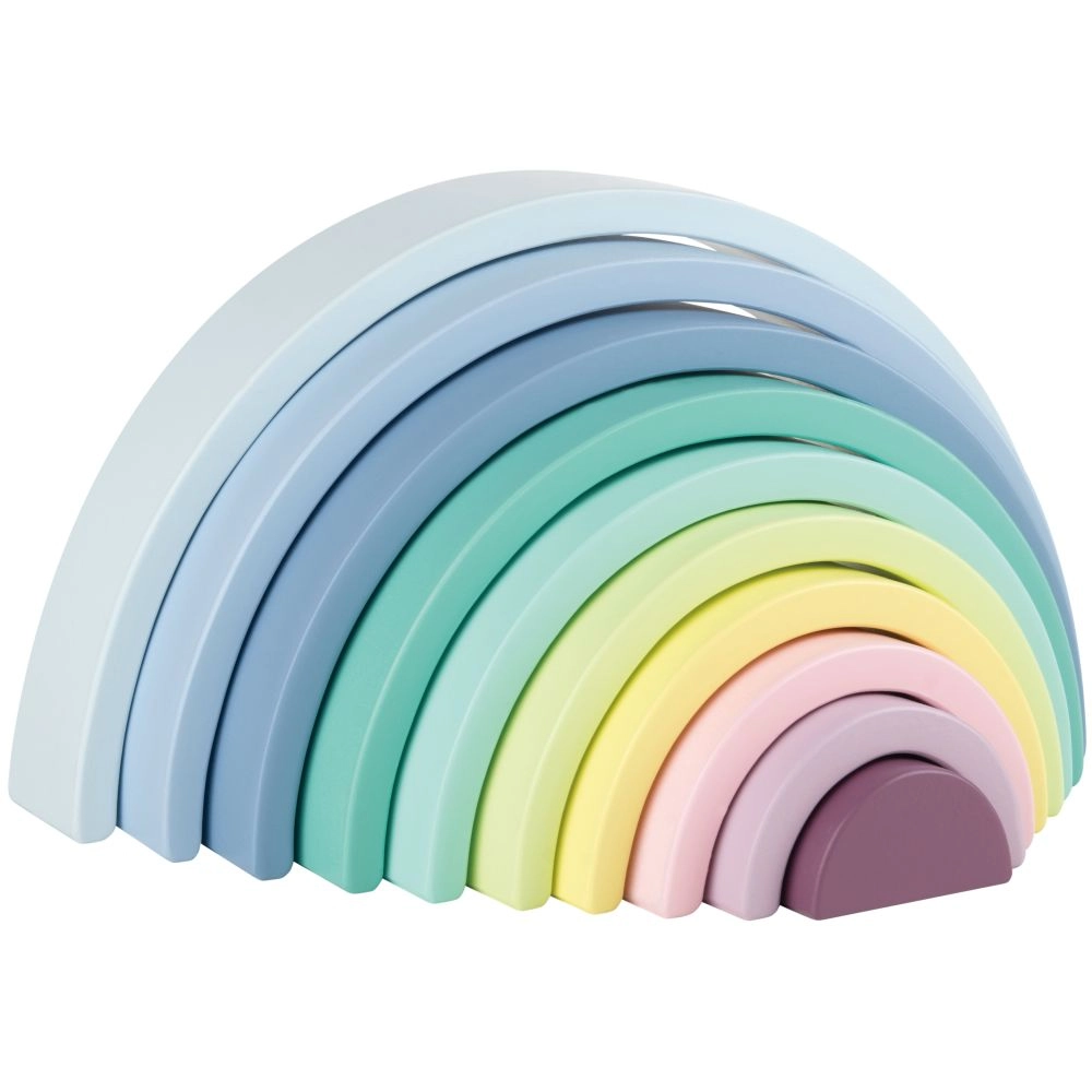 Wooden Rainbow Stack - Suitable for 18 months and above 10pcs