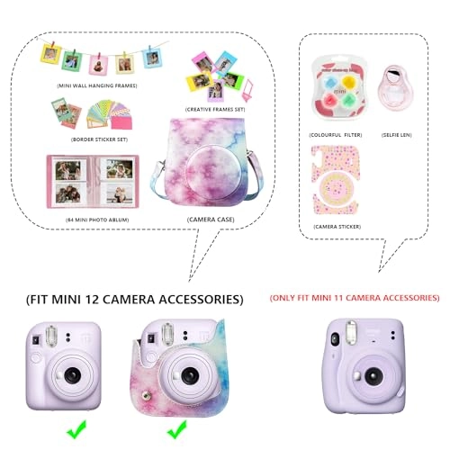 Case - Magic Pink + Adjustable strap + Photo album + Four-color filter + Frame sticker + Camera sticker + Selfie mirror