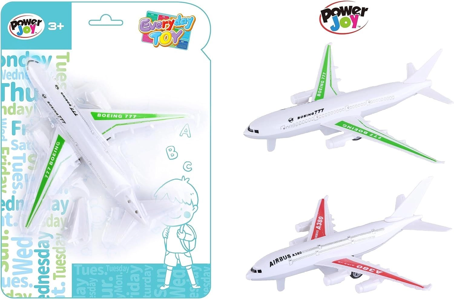 Power Joy Everyday Pullback Toy Airplane - 1pc