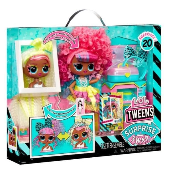 Cora Fashion Doll - Tweens Surprise Swap Curls-2-Crimps