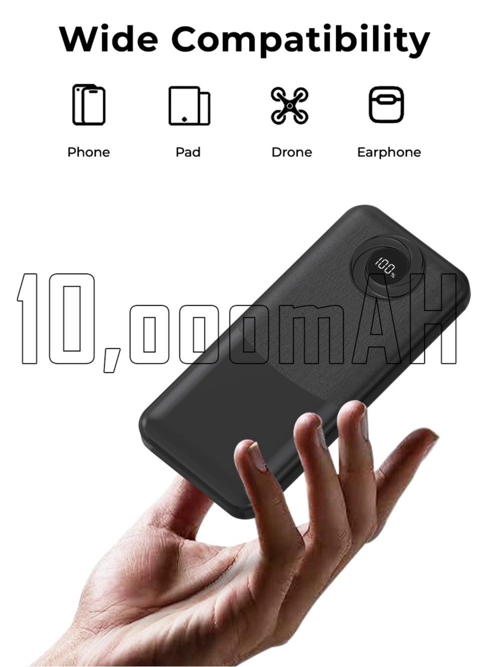 GP10B - 10000mAh 22.5W 2 USB-A 1 USB-C