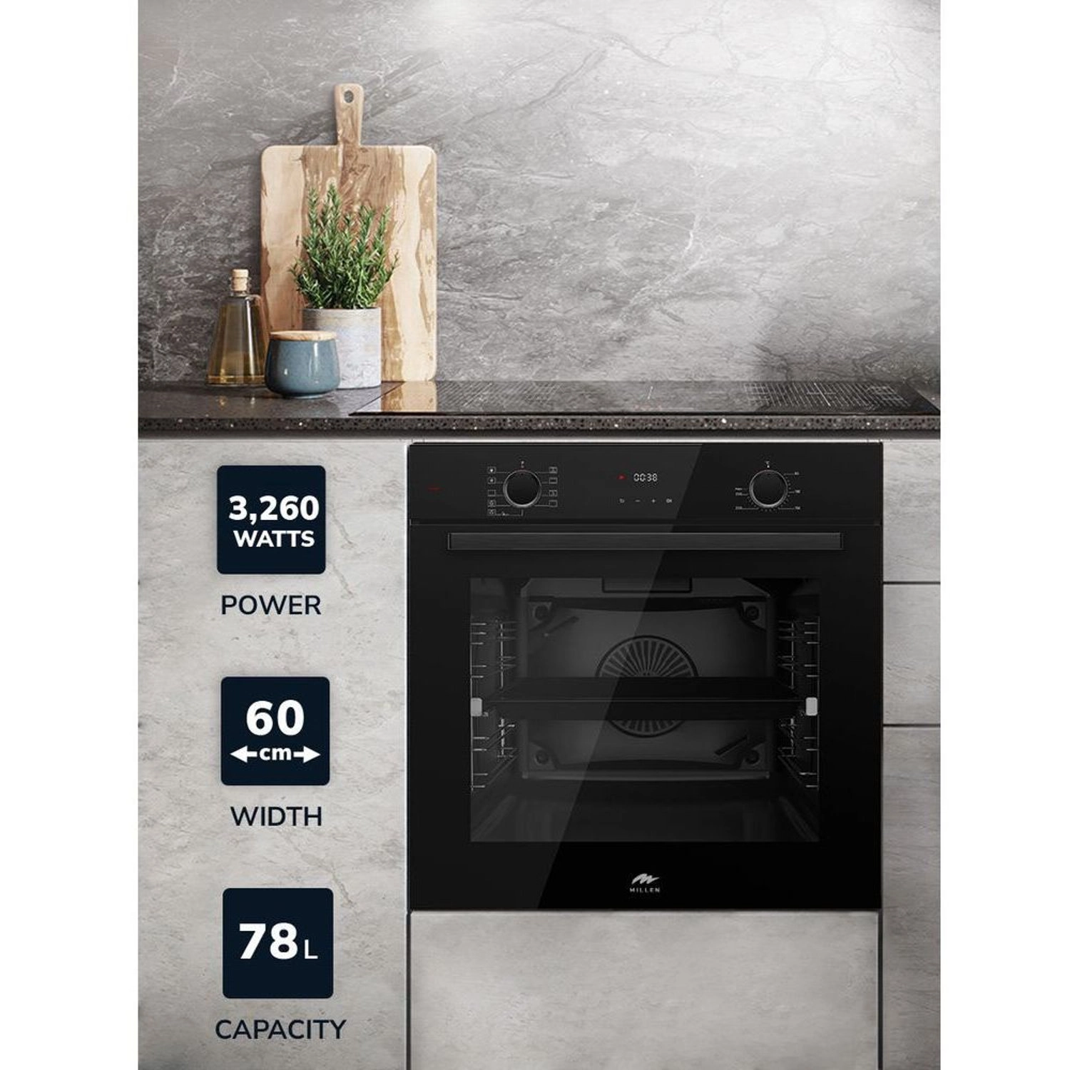 MEO6003BB - 60cm Convection Electric Oven