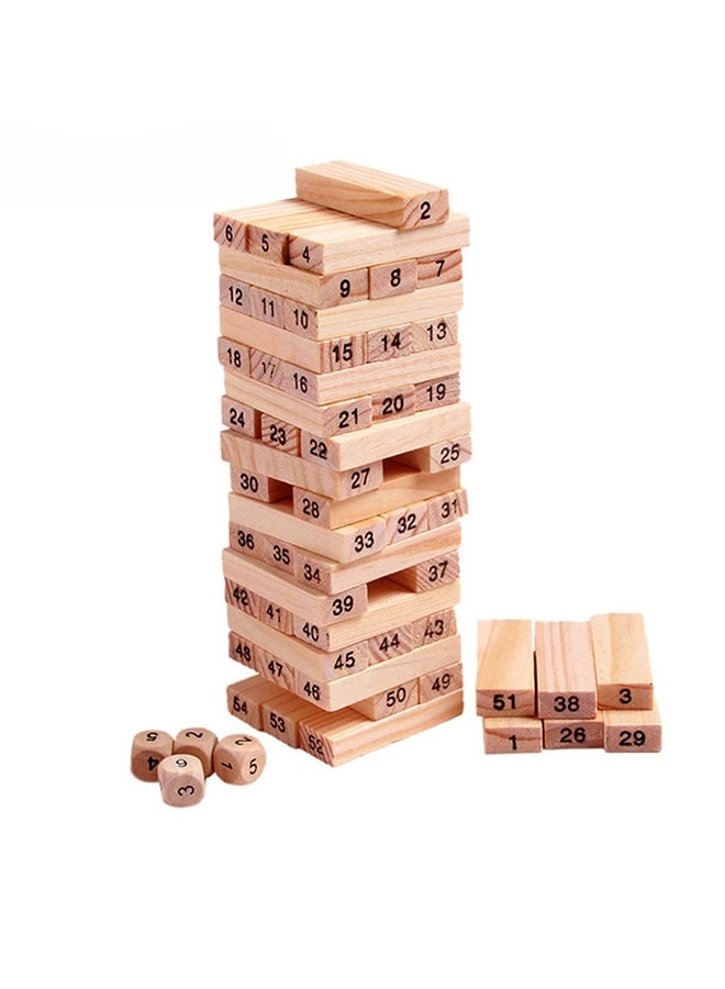 Unique Wooden Building Block - 54 pcs