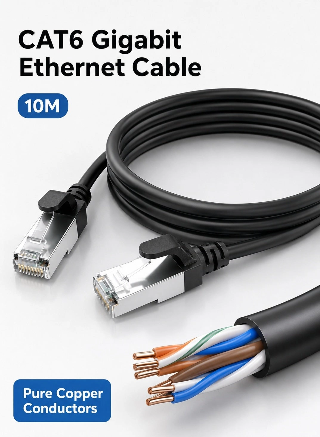 Cat6 Gigabit Ethernet Cable - 10m