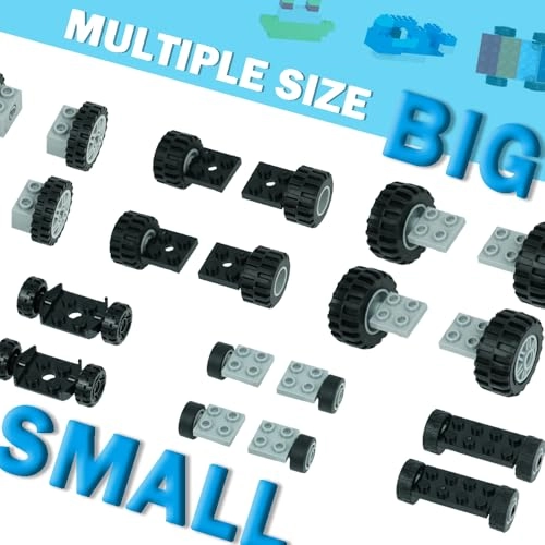 Wheels and Axles - 224pcs Acrylonitrile Butadiene Styrene