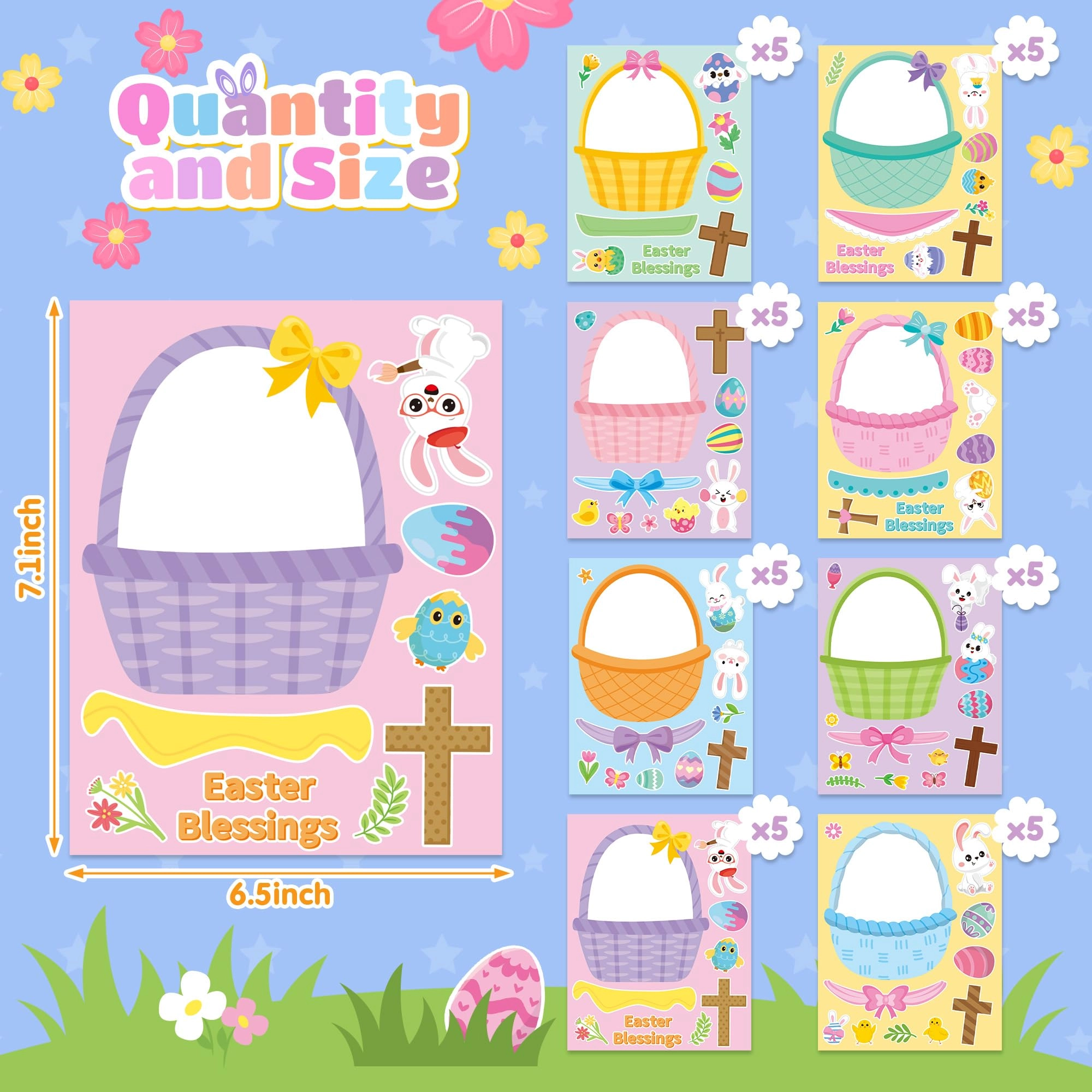Easter Basket Activity Sticker Book 40 pcs