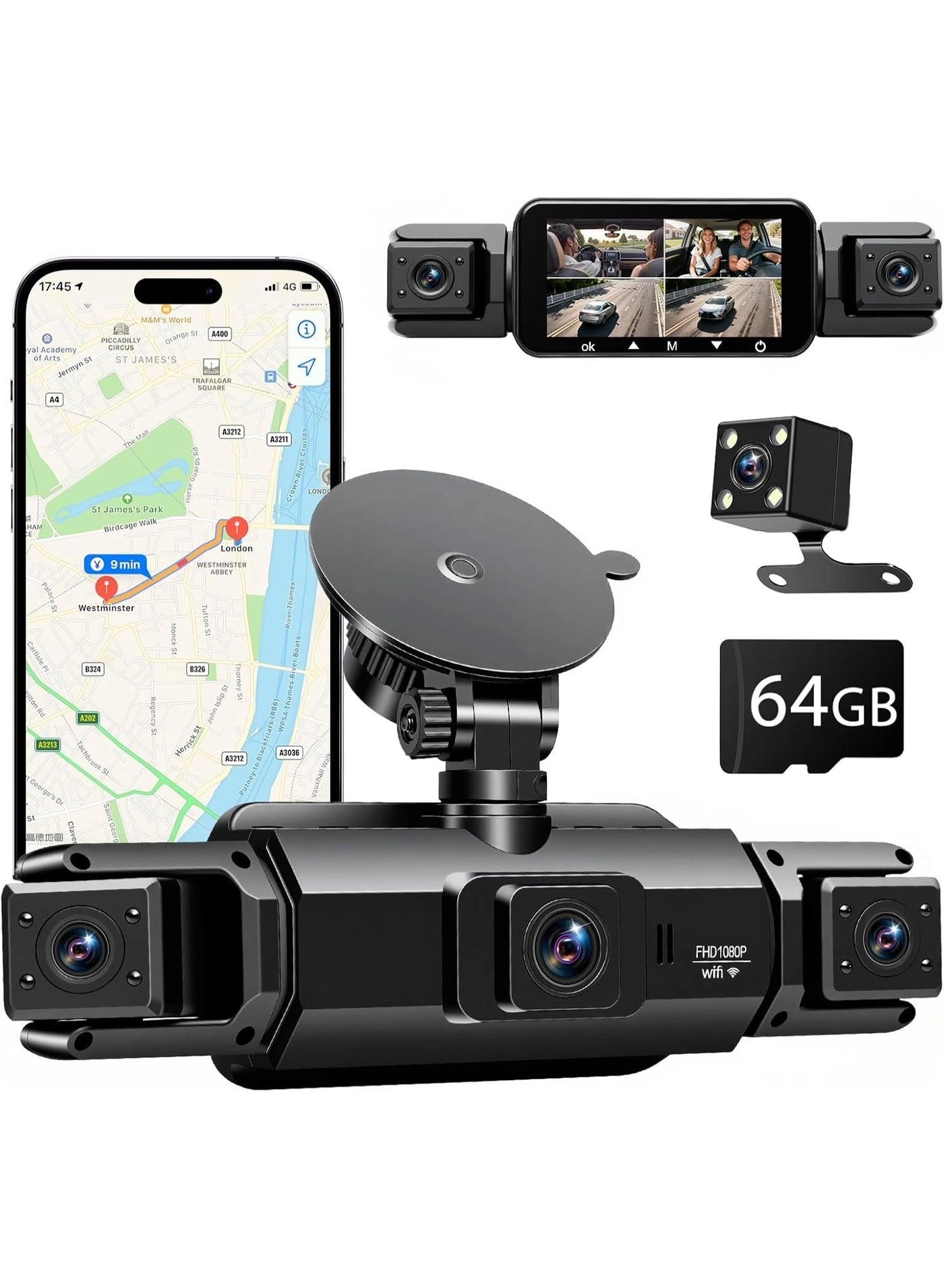 M.A&F's 360 Car Dash Cam - 1080Px4