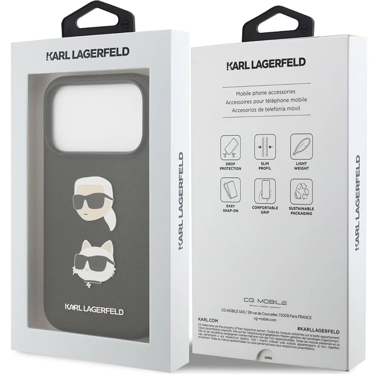 Leather Case Saffiano Leather Black for iPhone 17 Pro Max