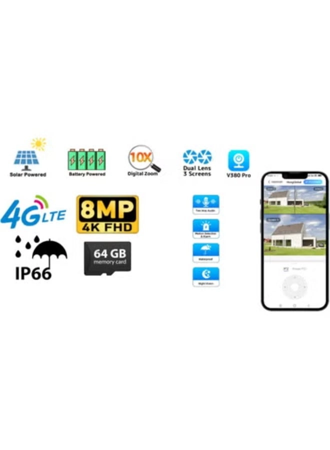 Smart Solar Security Camera 4K