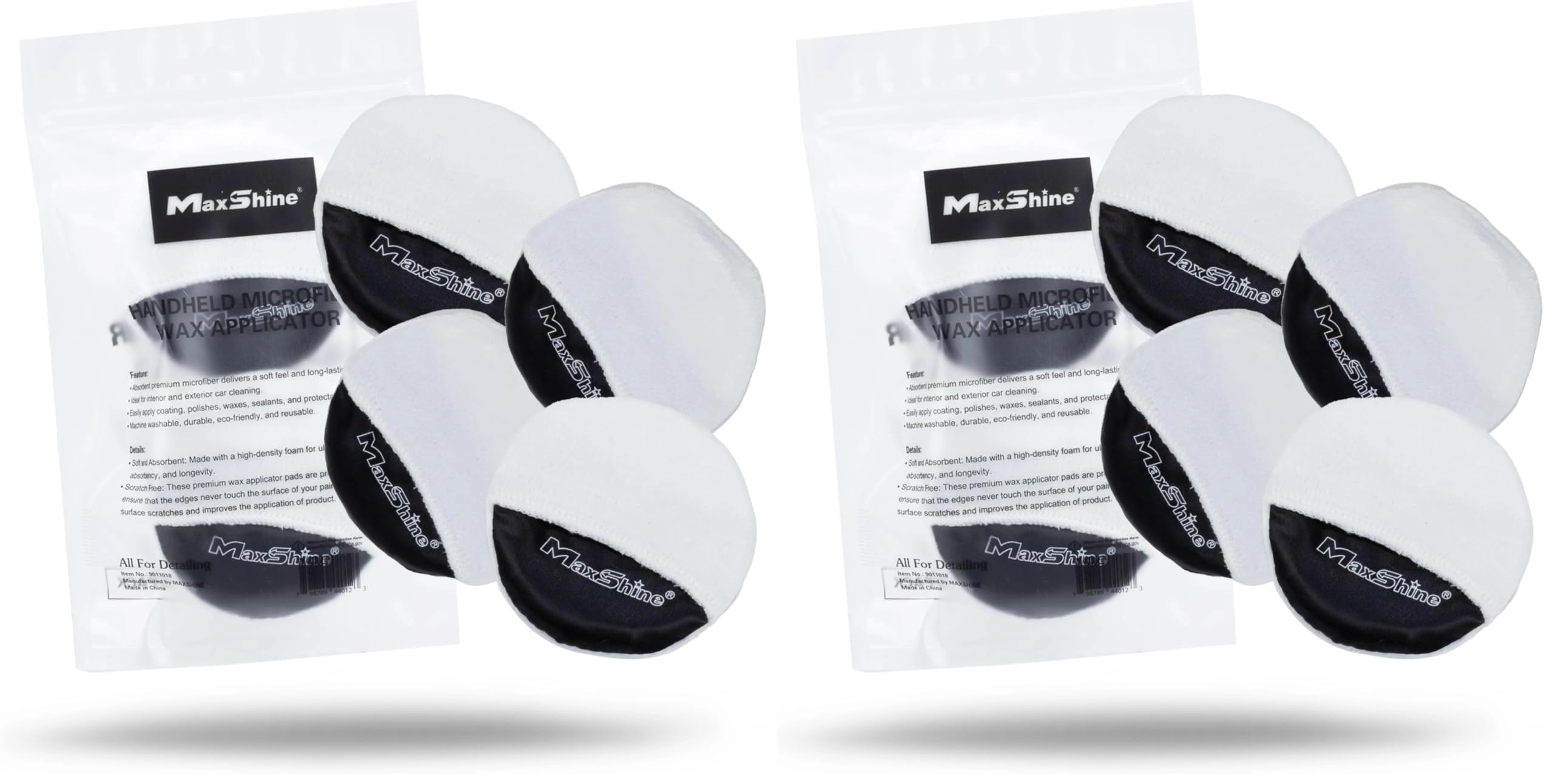 MaxShine Handheld Microfiber Wax Applicator Pad - 3.35" Diameter