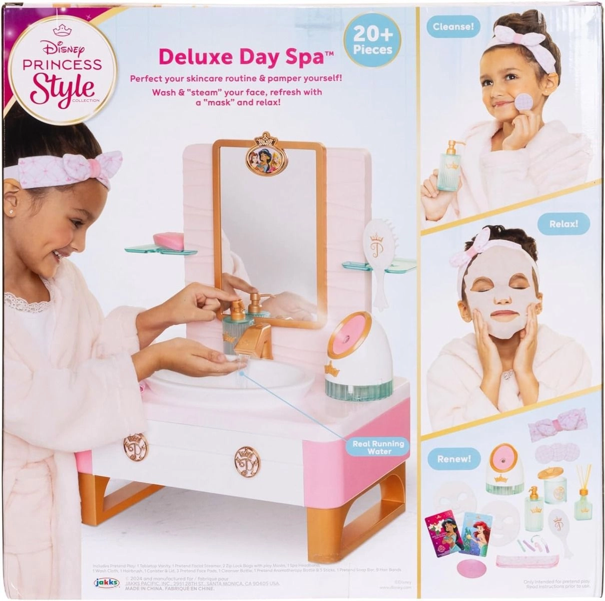 Princess Style Deluxe Day Spa - Working sink Facial steamer Ages 5+