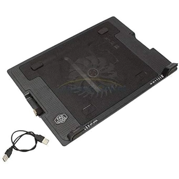 Laptop Cooling Pad Stand - Quiet Fan Height Adjustable USB Interfaces