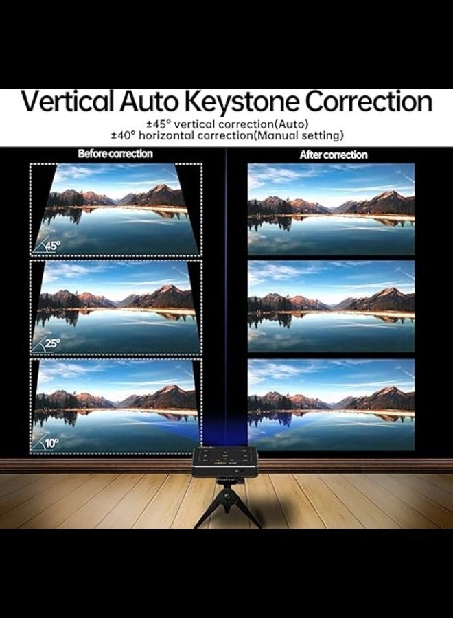 BP09 Portable Mini Smart Projector with 4K Ultra HD, DLP Technology, Android 9.0, and Bluetooth 4.1 – LED Home Cinema Video Beamer