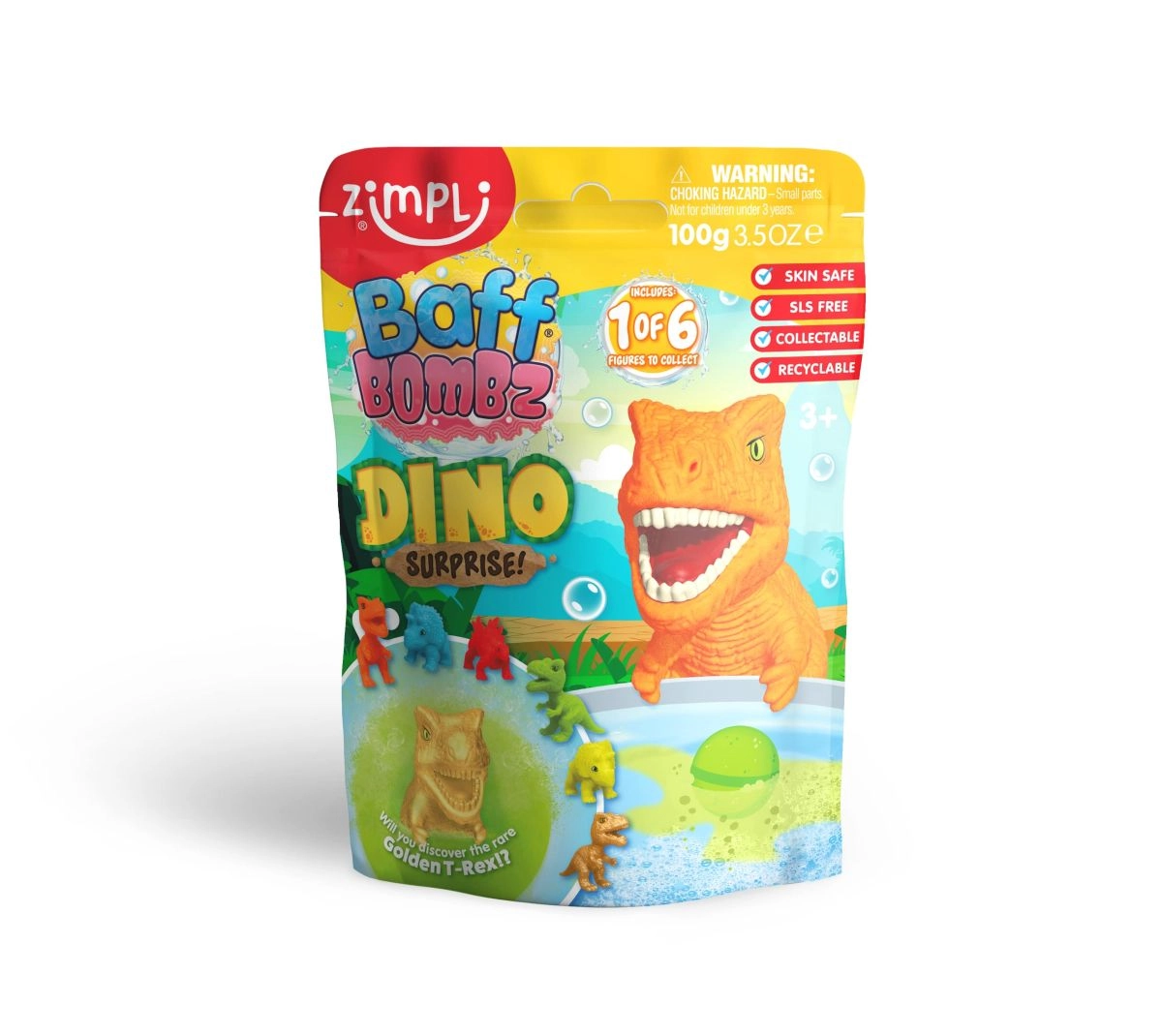 Zimpli Kids Large Dino Surprise Bath Bomb - 100g 1 Toy